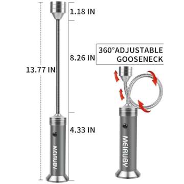 MEIRUBY Grill BBQ Stocking Stuffers for Men Adults, 2-Pack Magnetic Barbecue Grill Light: BBQ Grilli...