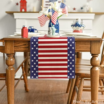 Artoid Mode Patriotic Table Runner for Festive Dining Decor