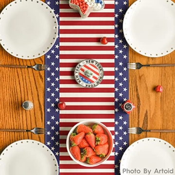 Artoid Mode Patriotic Table Runner for Festive Dining Decor