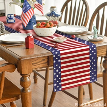 Artoid Mode Patriotic Table Runner for Festive Dining Decor