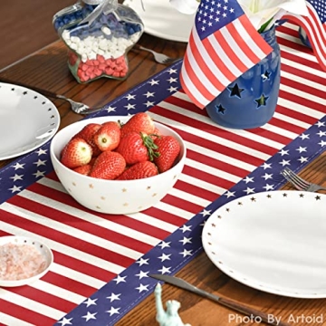 Artoid Mode Patriotic Table Runner for Festive Dining Decor
