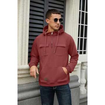 Lepunuo Men's Cargo Hoodies For Comfort and Style