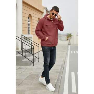 Lepunuo Men's Cargo Hoodies For Comfort and Style