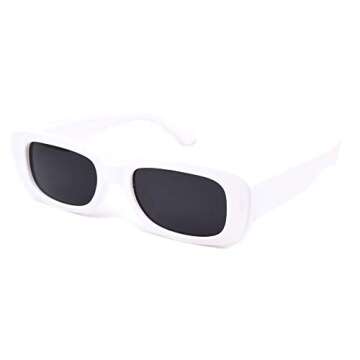 JUSLINK Rectangle Sunglasses for Women Trendy Retro Fashion 90s Sunglasses UV 400 Protection Square ...