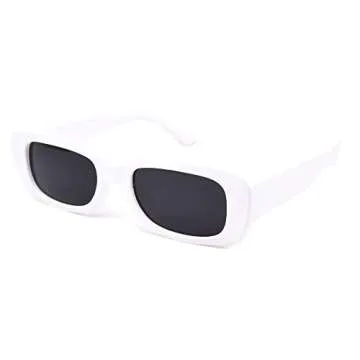 JUSLINK Rectangle Sunglasses for Women Trendy Retro Fashion 90s Sunglasses UV 400 Protection Square ...