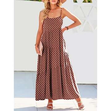 ANRABESS Women Summer Casual Loose Sleeveless Sundress Spaghetti Strap Flowy Boho Linen Beach Vacati...