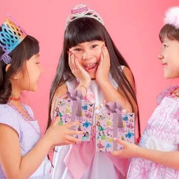 Hbavfihnbg 5 Pcs Princess Wrapping Paper Princess Gift Wrap Bulk Art Paper Folded Flat for Baby Shower Princess Birthday Party Decorations Wedding DIY Crafts Gift Packing, 20 x 30 Inch