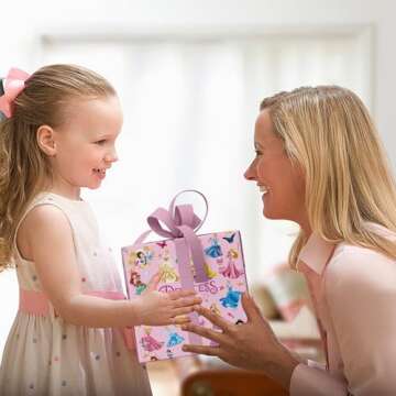 Hbavfihnbg 5 Pcs Princess Wrapping Paper Princess Gift Wrap Bulk Art Paper Folded Flat for Baby Shower Princess Birthday Party Decorations Wedding DIY Crafts Gift Packing, 20 x 30 Inch