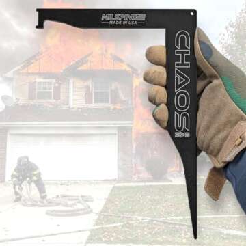 Milspin CHAOS Bar Firefighter Tool | Fire Pick | Swipe Tool | Leverage Tool | Veteran Made in the USA