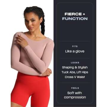 Aoxjox Trinity Workout Biker Shorts for Women - Cross-Waist Crossover High Waisted Athletic Shorts 6...