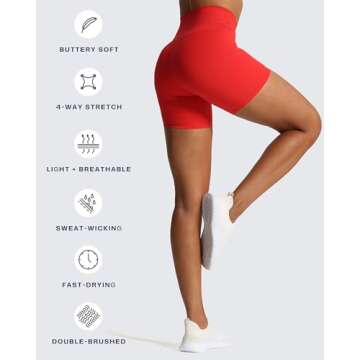 Aoxjox Trinity Women's Biker Shorts for Yoga and Running