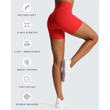 Aoxjox Trinity Women's Biker Shorts for Yoga and Running