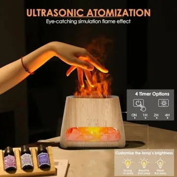 SALKING 2-in-1 Essential Oil Diffuser Himalayan Salt Lamp