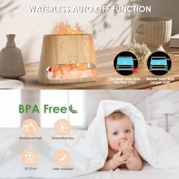 SALKING 2-in-1 Essential Oil Diffuser Himalayan Salt Lamp