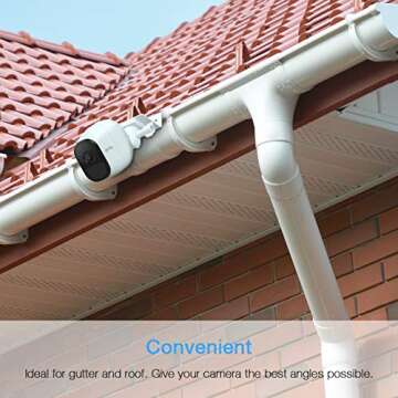 Versatile HOLACA Gutter Mount for Arlo & eufyCam Cameras