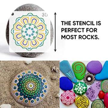 36 PCS Reusable Mandala Stencils for Painting Rocks Wood Canvas Fabric Glass Pottery Art Projects