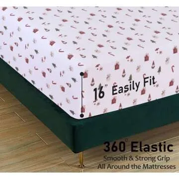 RUVANTI Flannel Sheets King Size - 100% Cotton Brushed King Size Sheets Set - Deep Pockets 16 Inches Bed Sheets - All Seasons Breathable & Extra Soft - Warm & Cozy, 4 Piece, Snowman Home