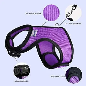 Niteangel Soft Harness with Elastic Leash for Small Rabbits