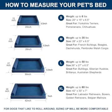 BFPETHOME Dog Beds for Large Dogs, Orthopedic Dog Bed for Medium Large Dogs,Big Waterproof Couch Dog Pet Bed with Removable Washable Cover