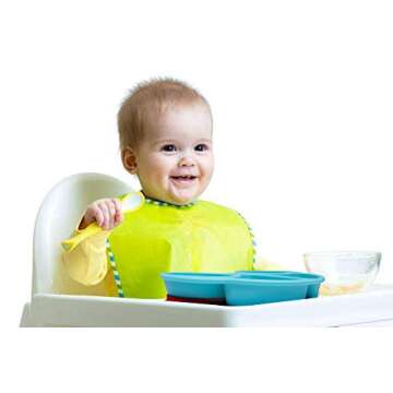 AUNEOS Toddler Plates - Fun and Safe Silicone Sectioned Plates