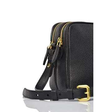 Prada Women's Black Vitello Phenix Crossbody Bag 1BH079