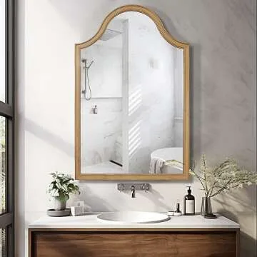 Elegant WallBeyond Arched Wood Mirror - Versatile Home Decor