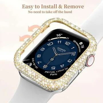 Mosonio Bling Case for Apple Watch 45mm - Stylish Protection