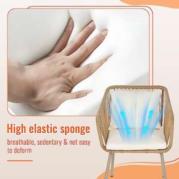 Stylish 3-Piece Outdoor PE Rattan Bistro Set