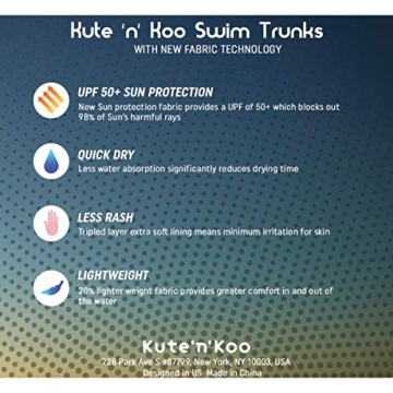 Kute 'n' Koo Boys Quick Dry Swim Trunks - Fun Patterns