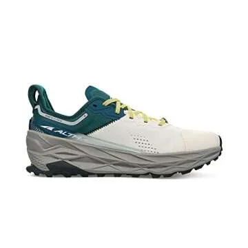 ALTRA Men's Olympus 5 Trail Running Shoe, Gray/Teal, 12