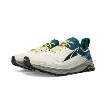 ALTRA Men's Olympus 5 Trail Running Shoe, Gray/Teal, 12