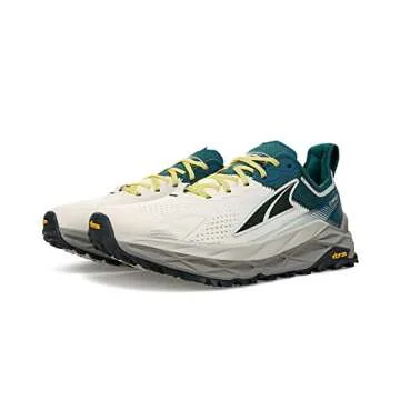 ALTRA Men's Olympus 5 Trail Running Shoe, Gray/Teal, 12