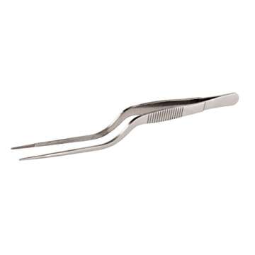 Paderno World Cuisine Stainless Steel Offset Culinary Tweezers for Artful Plating