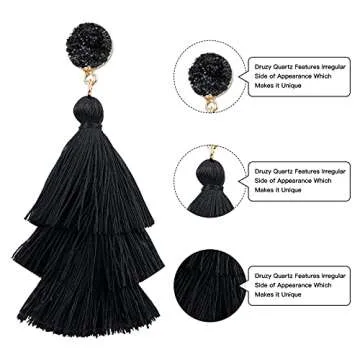 Hazms 9 Pairs Rattan Earrings for Women Lightweight Acrylic Geometric Statement Woven Earrings Handmade Straw Wicker Braid Hoop Drop Dangle Earrings