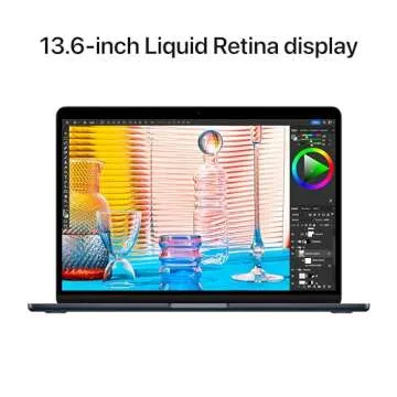 Apple 2022 MacBook Air Laptop with M2 chip: Built for Apple Intelligence, 13.6-inch Liquid Retina Display, 8GB RAM, 512GB SSD Storage, Backlit Keyboard, 1080p FaceTime HD Camera; Midnight
