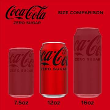 Coke Zero Sugar Cola Soda, 12 oz, 24 Pack (Package May Vary)