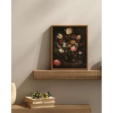 ARPEOTCY Vintage Floral Wall Art - Elegant Home Decor