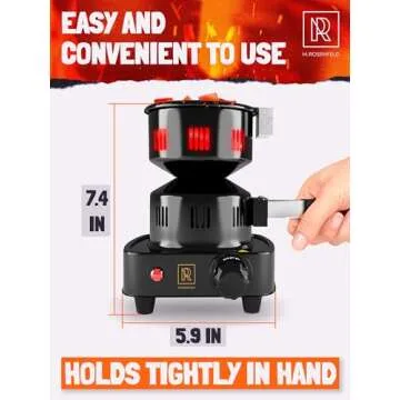 Hookah Coal Burner for Hookah – Premium FIRE Tower Multipurpose Electric Stove for Hookah Coals Burner for Shisha, Free Hookah Tongs, overheat Protection, Hookah Charcoal Burner for Hookah Cubes