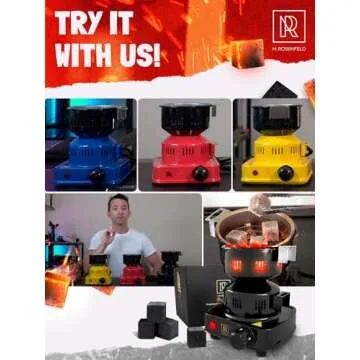 Hookah Coal Burner for Hookah – Premium FIRE Tower Multipurpose Electric Stove for Hookah Coals Burner for Shisha, Free Hookah Tongs, overheat Protection, Hookah Charcoal Burner for Hookah Cubes