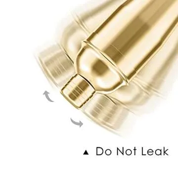 LUCKYGOOBO Cocktail Shaker,24 oz Martini Shaker,Food Grade Stainless Steel Martini Mixer Built-in Strainer,Drink Shaker,Bartender Kit Gifts. (Gold)