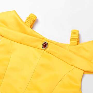 Ohlover Little Girls Princess Off Shoulder Dress with Accessories