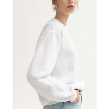 Stylish PUMIEY Women's Crewneck Sweatshirts for Fall