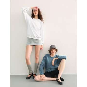 Stylish PUMIEY Women's Crewneck Sweatshirts for Fall