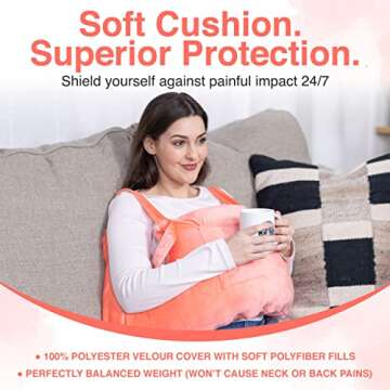 Homezone Center Mastectomy Pillow - Comfort for Breast Surgery Recovery with Ice-Pack Pockets