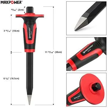 MAXPOWER Chisel Set: 3PCS Durable Masonry Tools