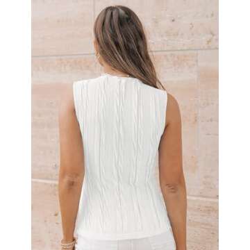 Stylish Mock Neck Tank Tops for Women | LILLUSORY