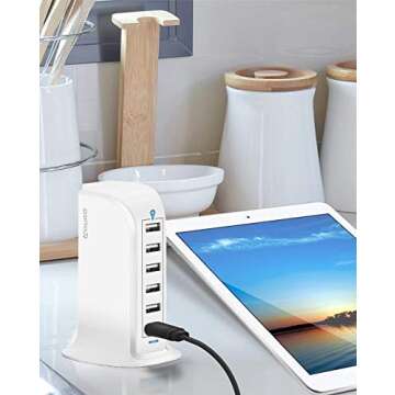 Aduro 40W USB Charging Hub for 6 Devices