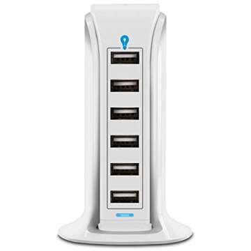 Aduro 40W USB Charging Hub for 6 Devices