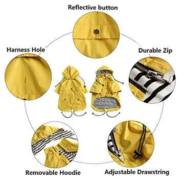 Morezi Waterproof Dog Raincoat for Small Medium Dogs