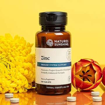 Nature's Sunshine Zinc 25mg, 150 Tablets | Helps Strengthen the Immune System by Providing 167% of the Daily Value of Zinc